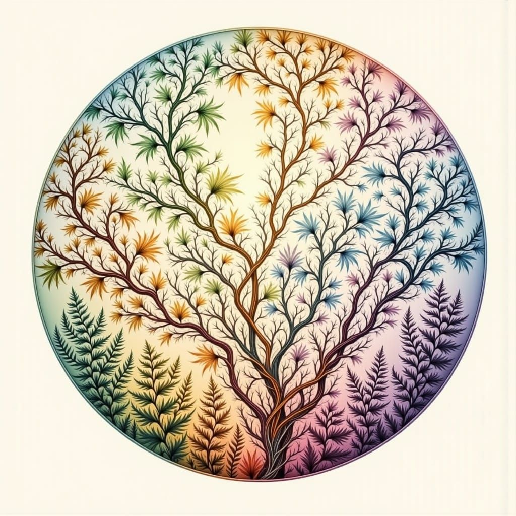 Vibrant Tapestry of Emerald, Sapphire, Amethyst, and Golden...