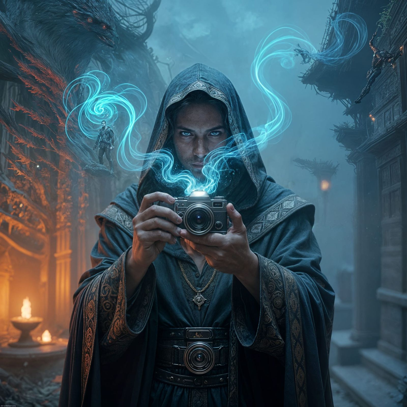 Camera Stealing Soul: Detailed Matte Painting in 8k