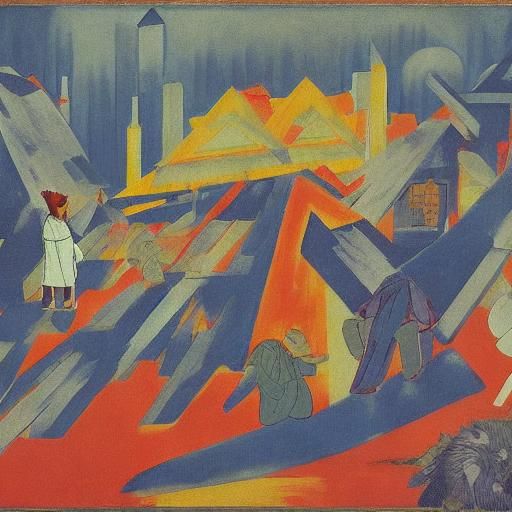 Karate Hedgehog Loses Palace in Fauvist Winter