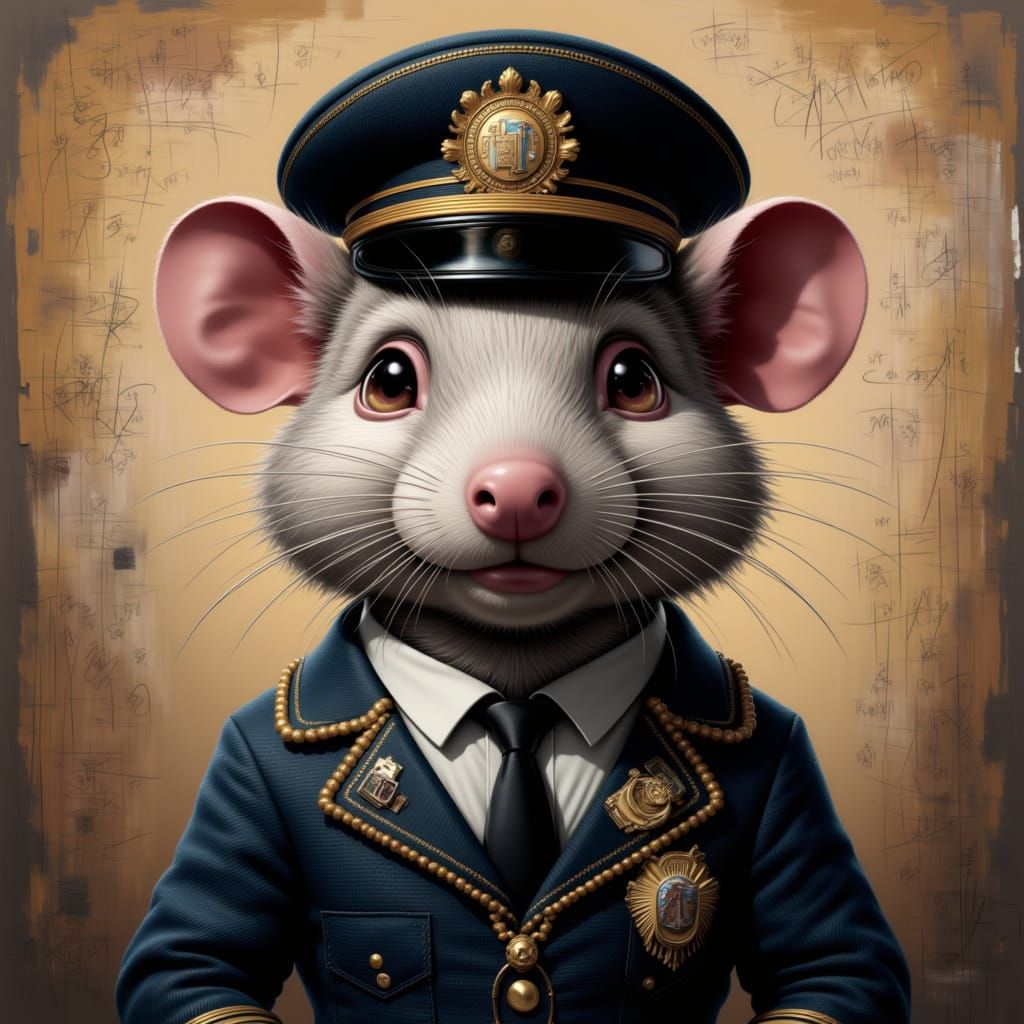 Anthropomorphic Mouse Police Officer Concept Art