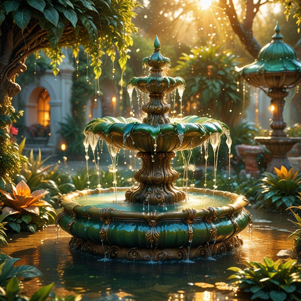 Magical Garden: Fairy-Tale Fountain in Fabio Cembranelli Sty...