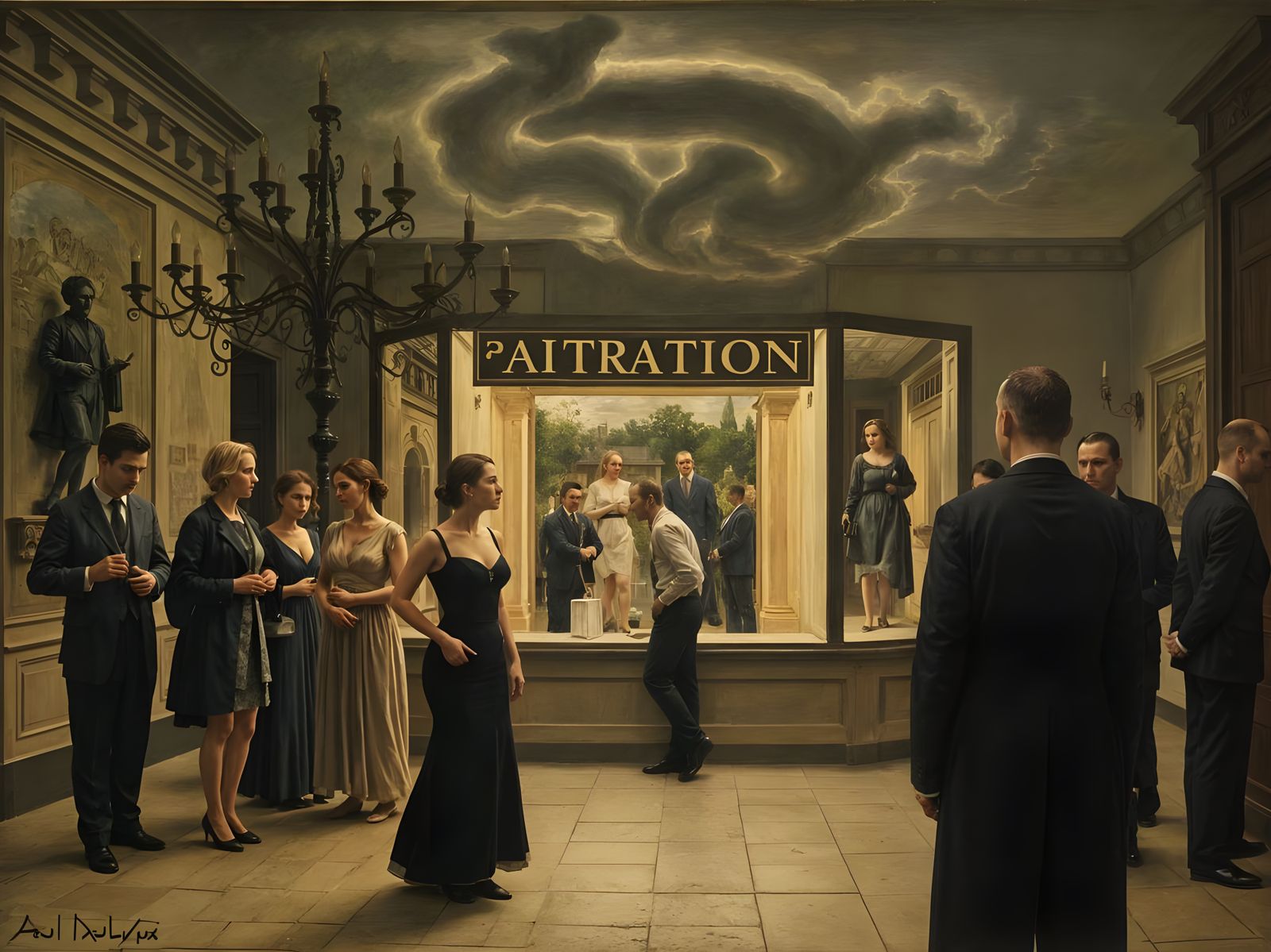 Ethereal Encounter in Dreamlike Surrealist Style