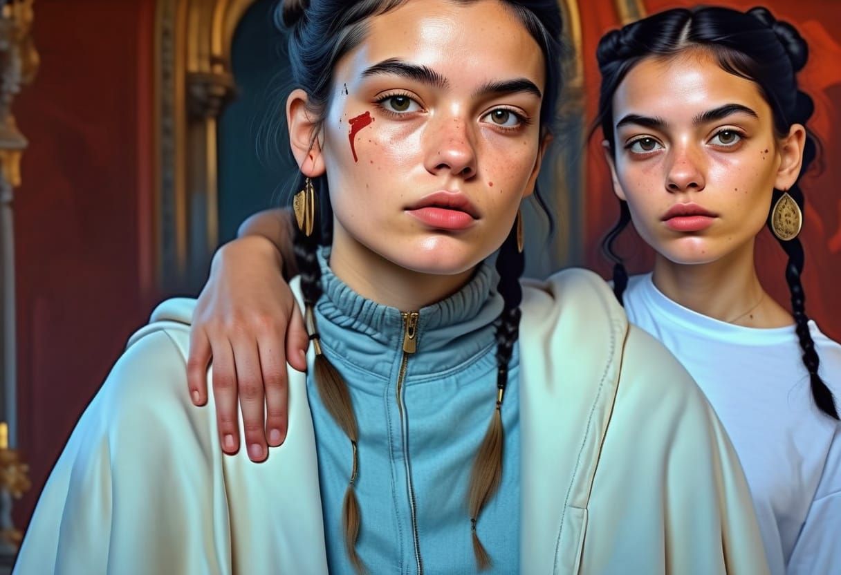 Regal Parents Embrace Servants with Warmth in Ornate Rococo ...