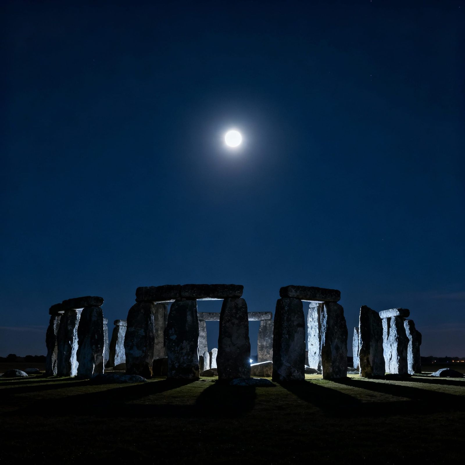 Stonehenge Under a Full Moon