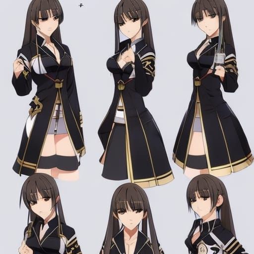 Early 2000s Anime Idol Girl Reference Sheet