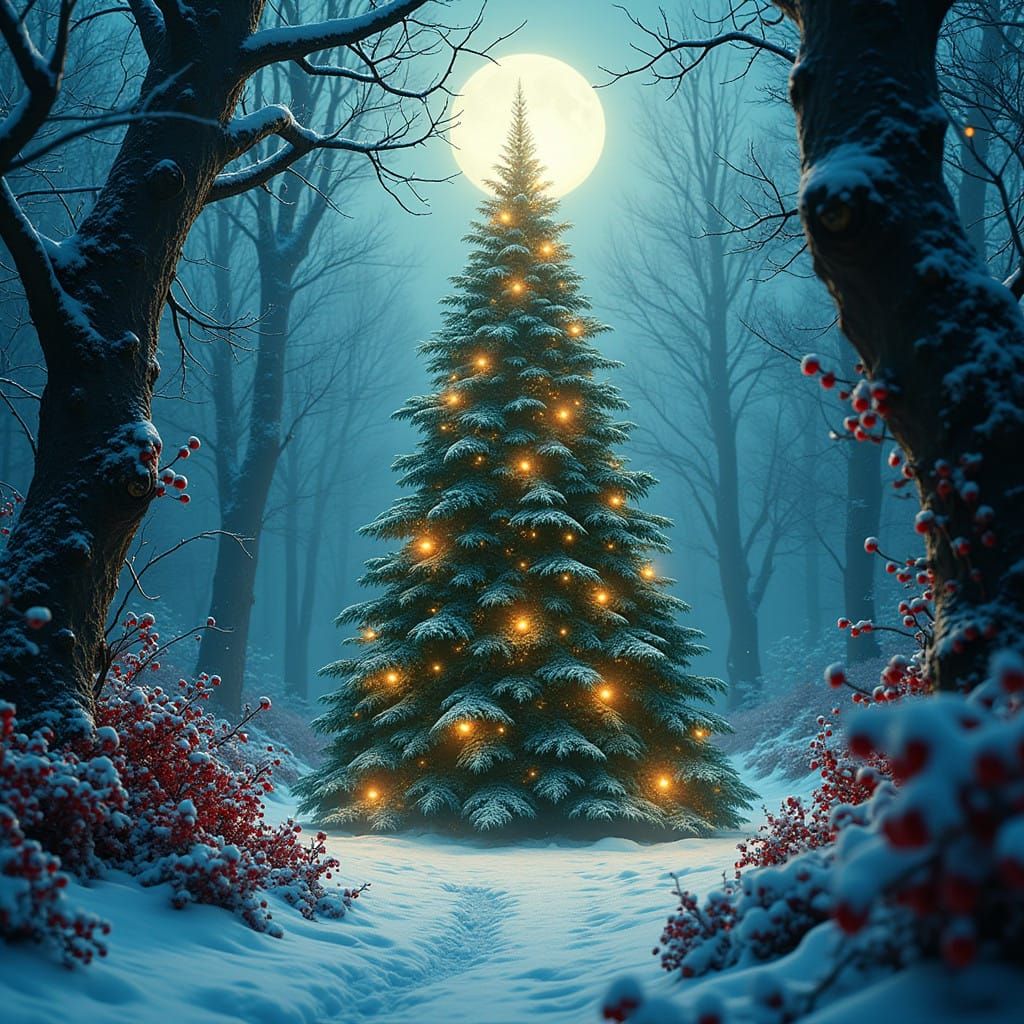 Winter Wonderland Christmas Decor in Ethereal Forest