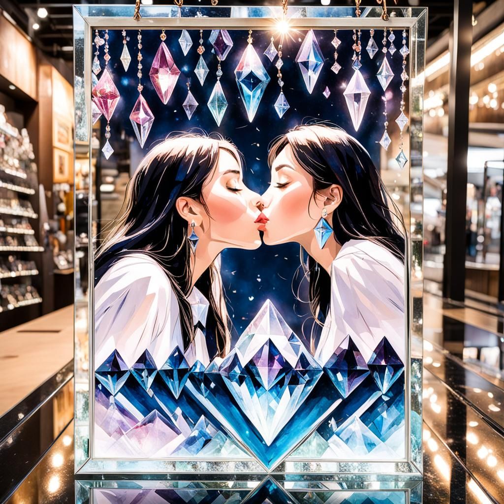Crystals Reflecting a Kiss: Modern Intimacy