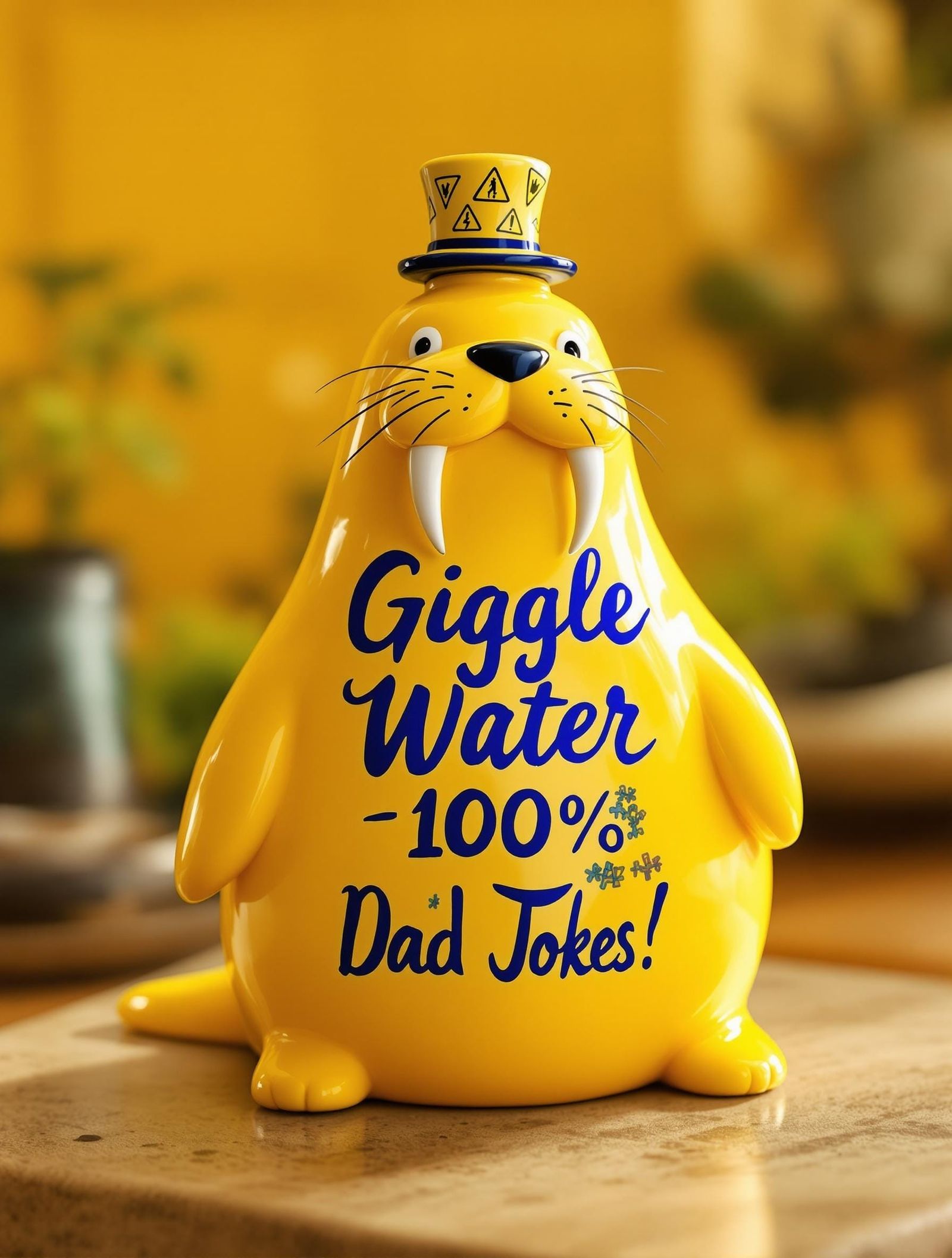 Giggle Water Bottle in High-Gloss Ceramic