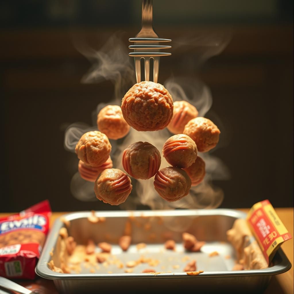 Giant Meatball Multiplication: A Cinematic Food Miracle