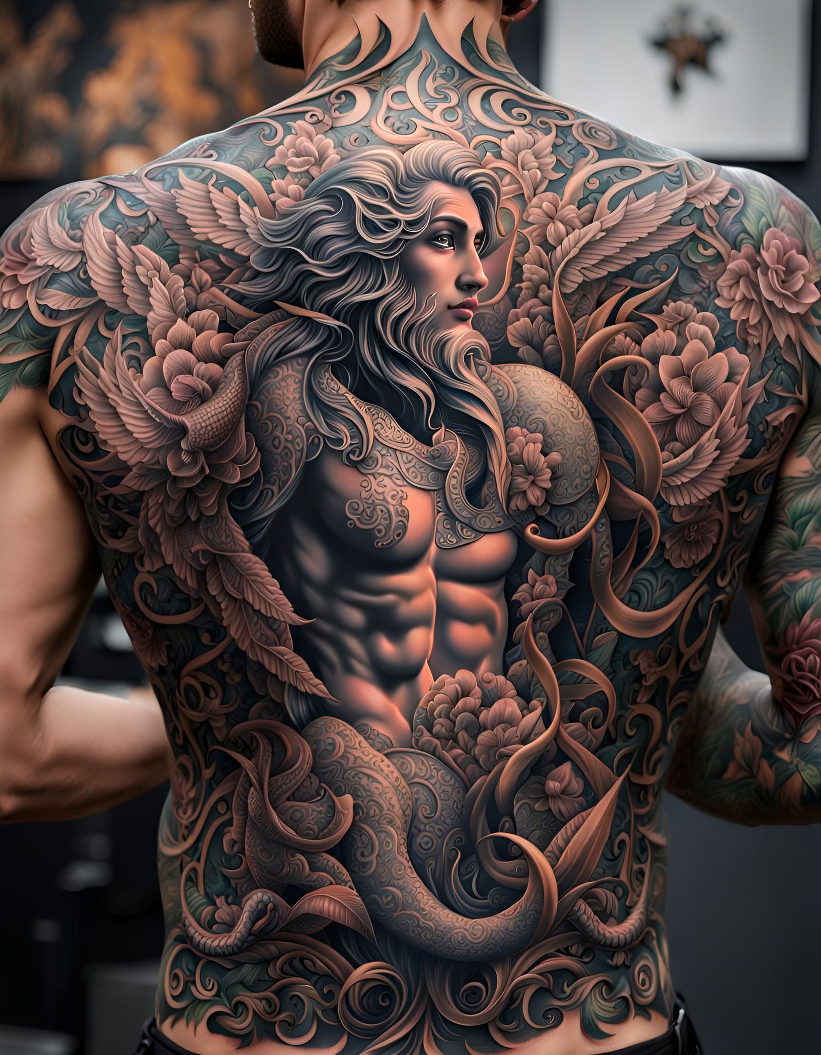 Paradise Lost Full Back Tattoo (Continued)