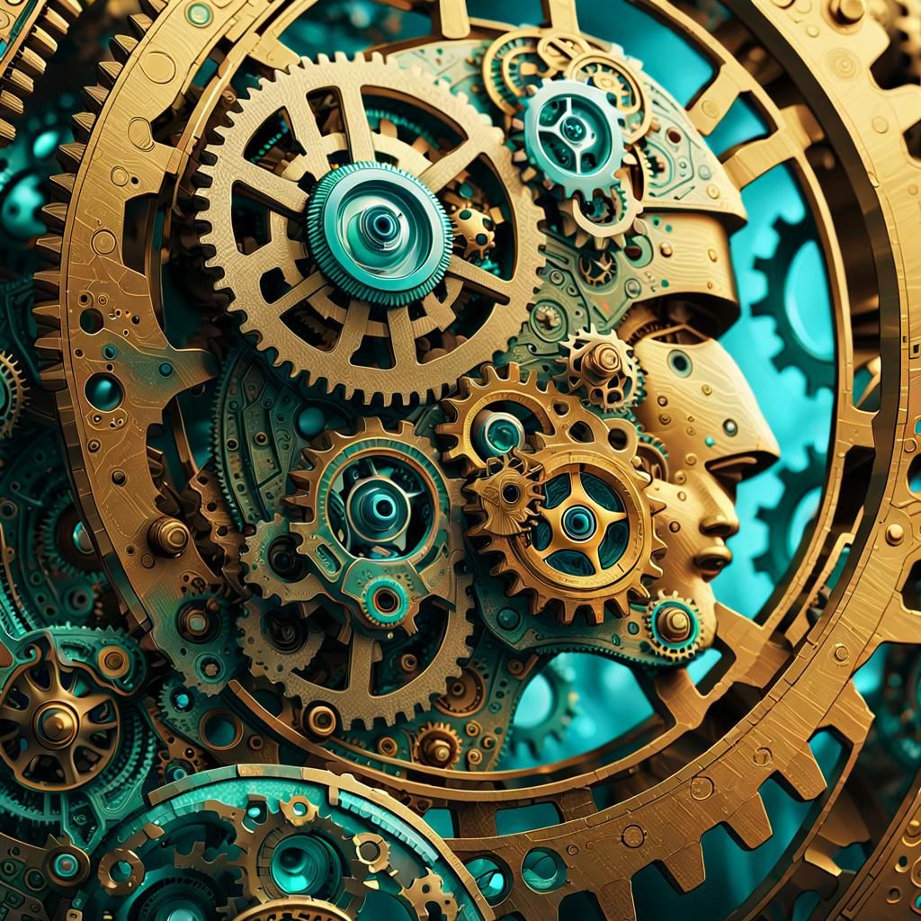 Dalucron's Face: Intricate Sci-Fi Concept Art