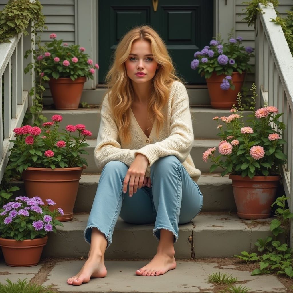 Victorian Summer Serenity in Warm Light