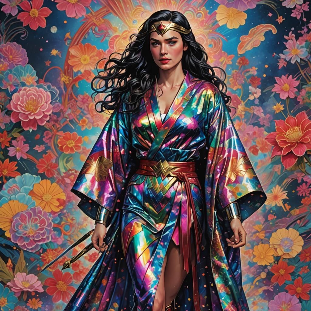 Wonder Woman in Kimono, Animated Style