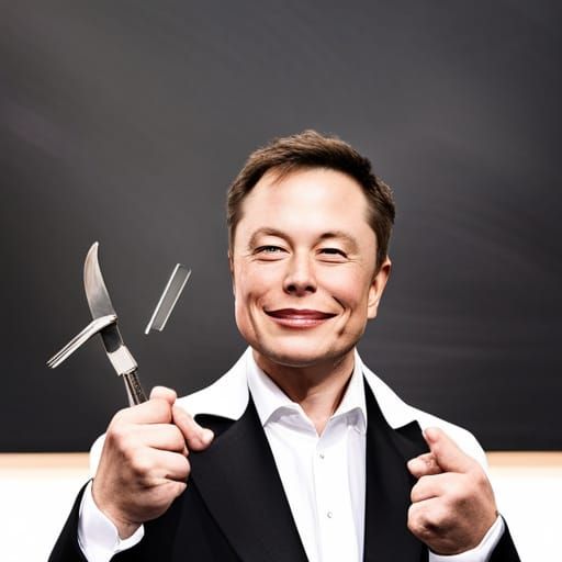 Elon Musk with a cheeky grin