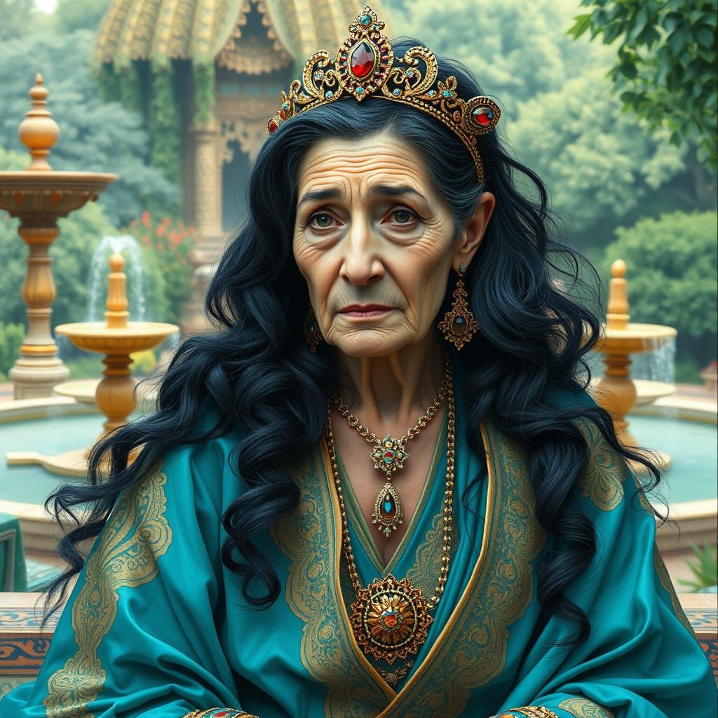Majestic Turquoise Goddess of the Persian Garden