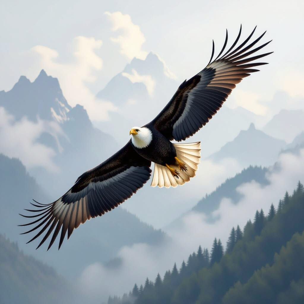 Condor Soaring in a Wildlife Painting