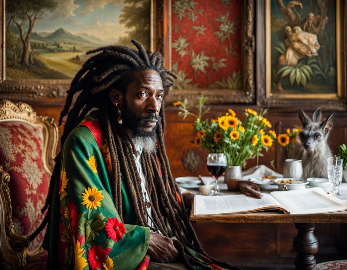 Surreal Restaurant with Rasta Aliens: Fine Art Photography