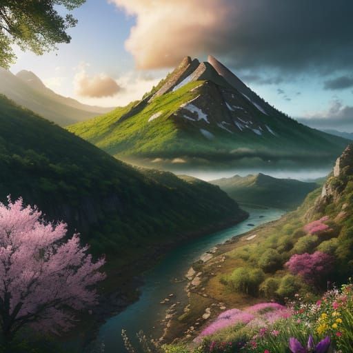 Breathtakingly Realistic Mountain Landscape