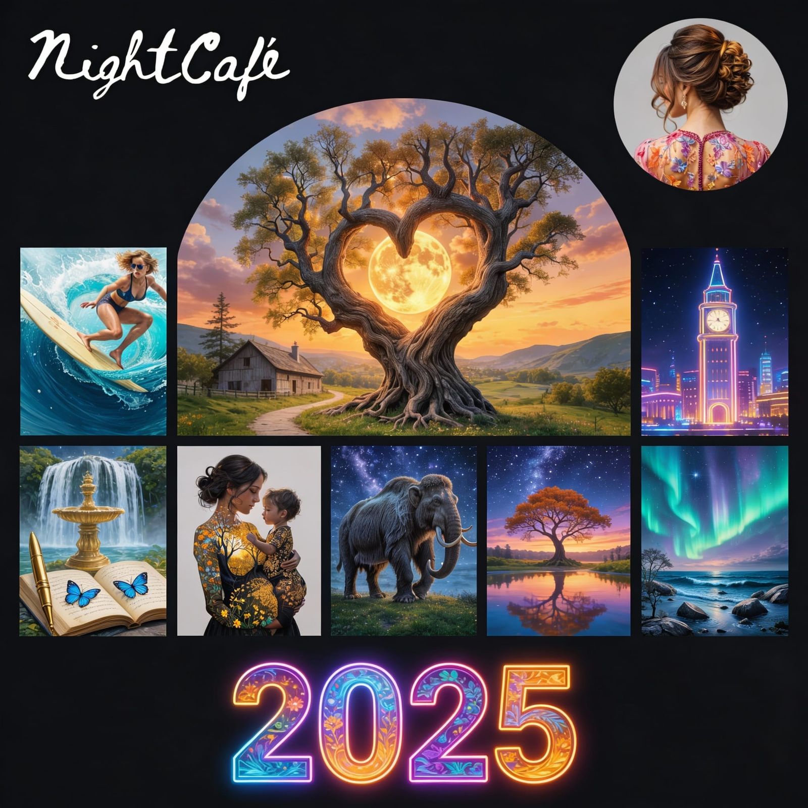 AI Collage: Top NightCafe Artworks of 2025