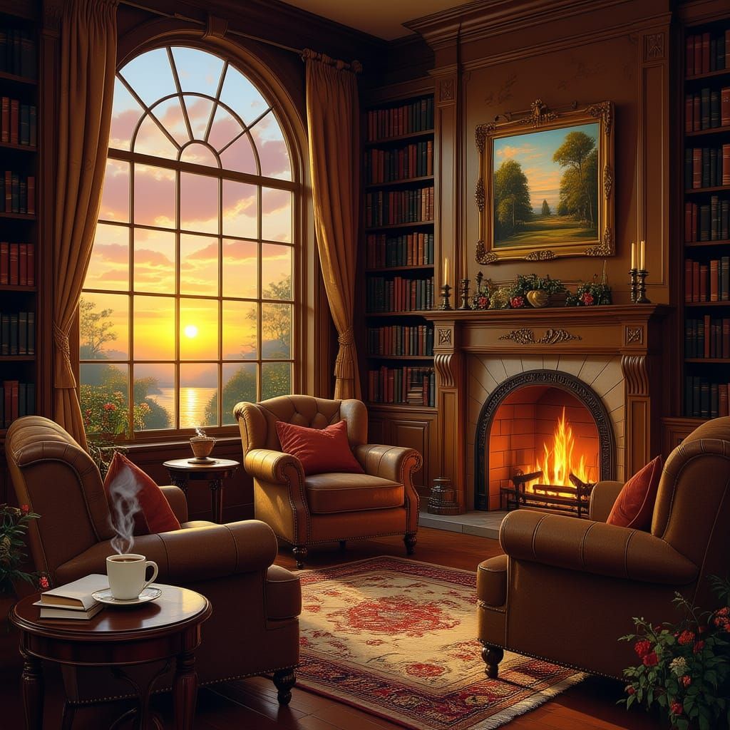 Peaceful Reading Room Sanctuary
