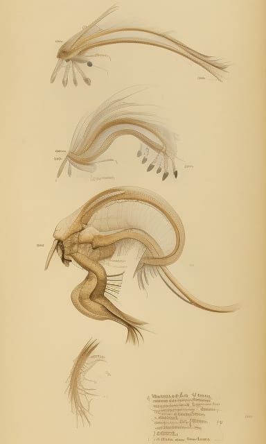 Drawing of marine creature organ
