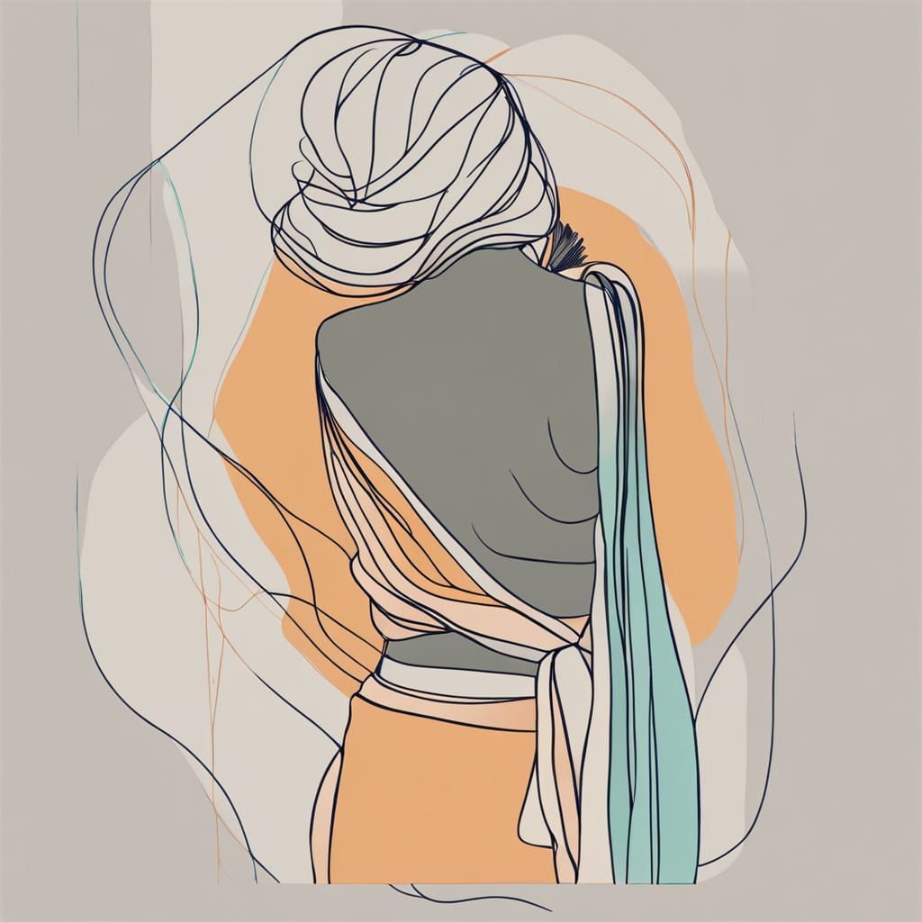 Surreal Princess in Minimal Japandi Art