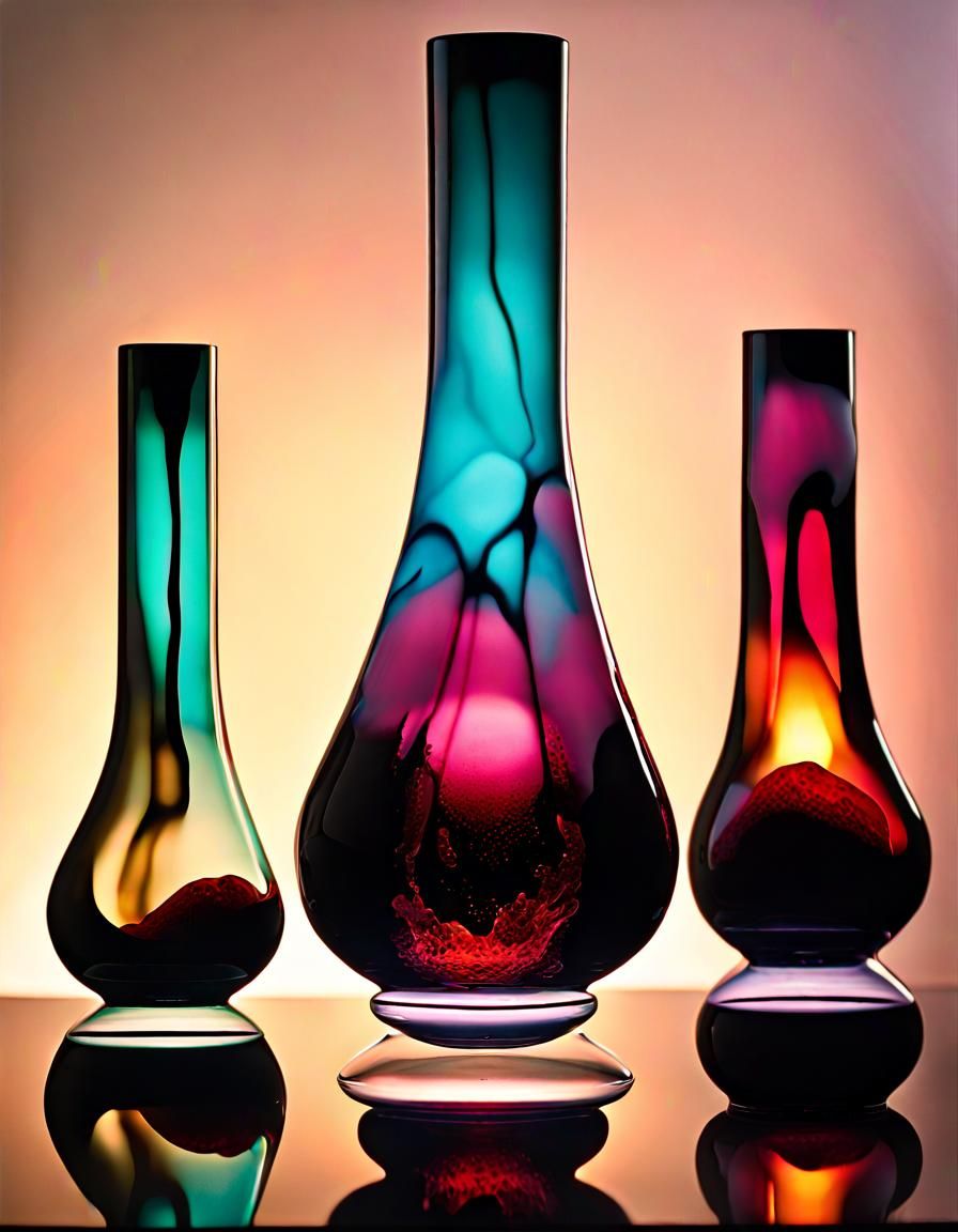 Mesmerizing Lava Lamp in Retro-Futuristic Style