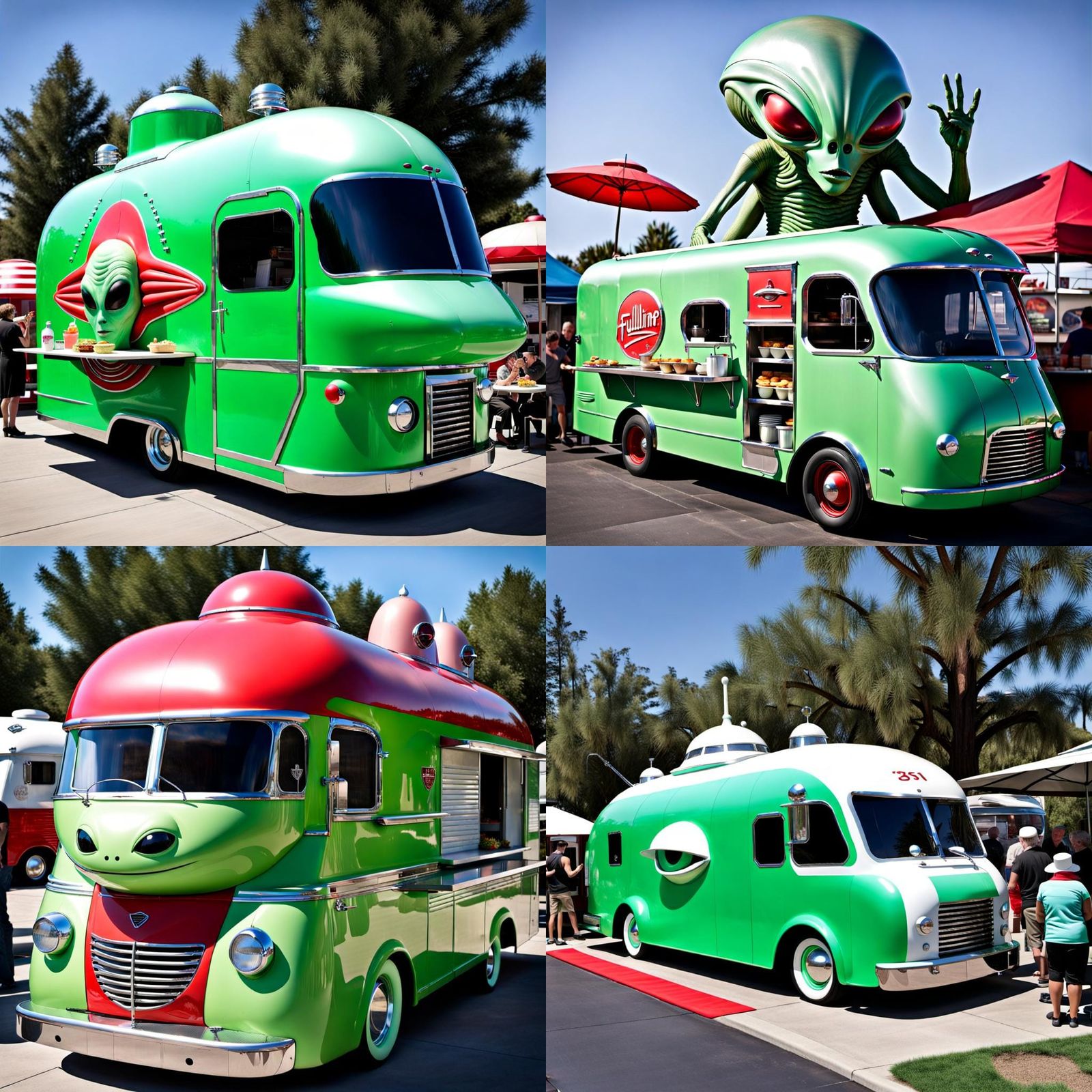 Futurliner Food Truck Serving Alien Cuisine
