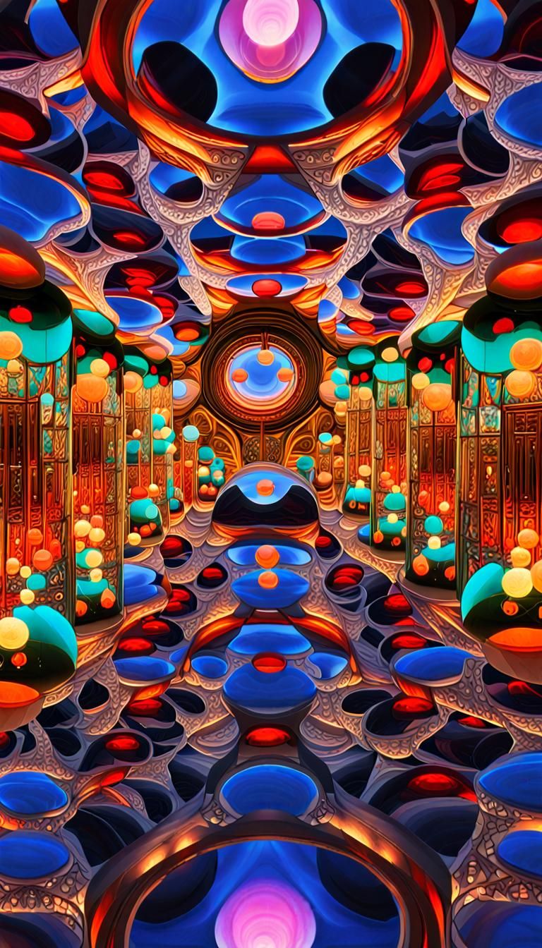 Extrapolate and Illustrate Four Separate Distinct Different Images of a Self Portrait 
Using bright vivid full spectrum ...