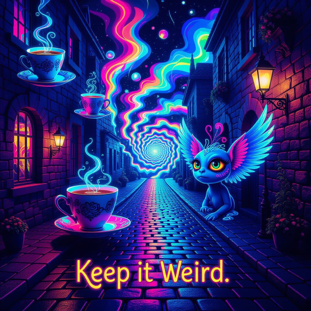 Psychedelic Abstract Art: Keep it Weird with Floating Object...