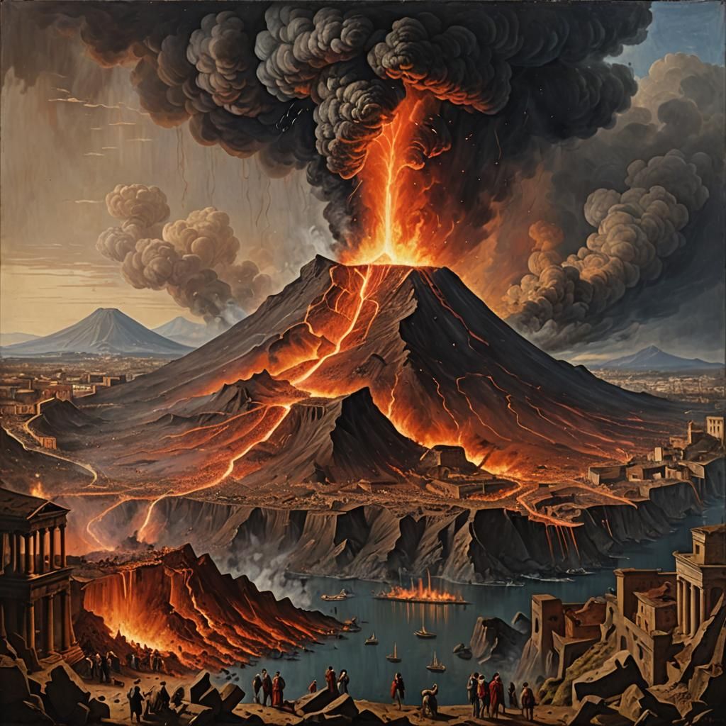 The eruption of Vesuvius in AD 79