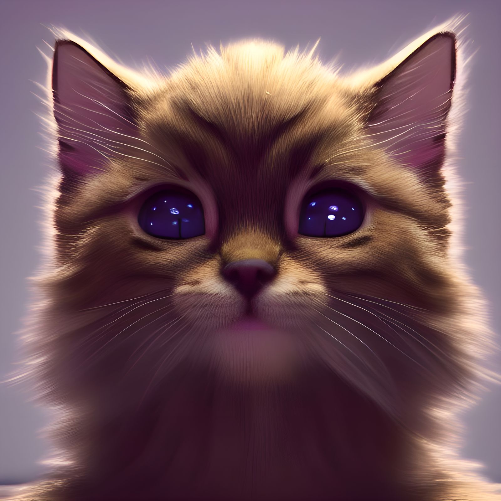 Armored Kitten Warrior in Renaissance Style