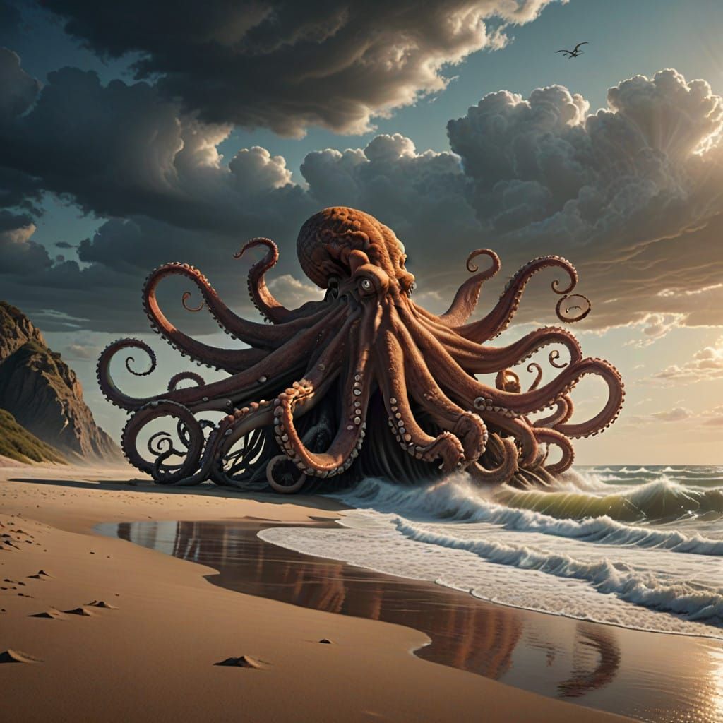 The holiday spot had a kraken  beach