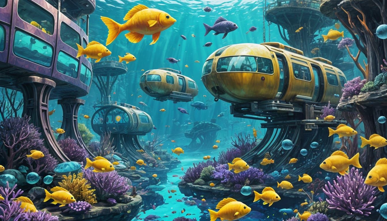An undersea settlement.