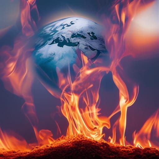 Burning Earth and Green Earth Concept Art