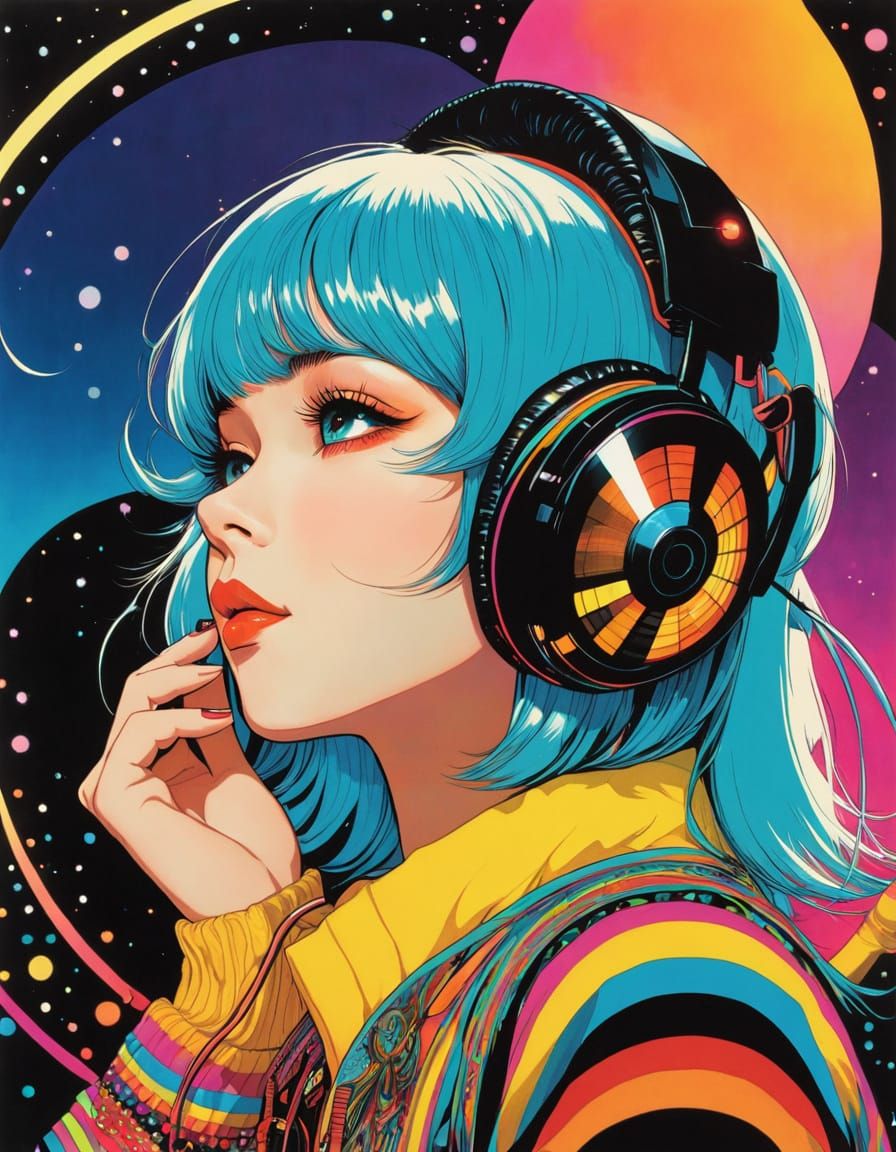 contrasting, early 1970s, starched