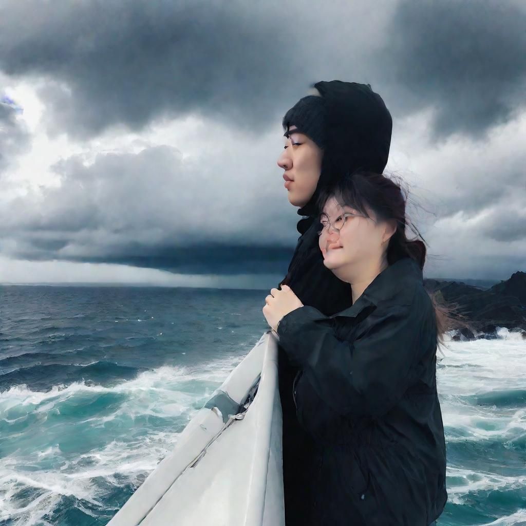 Abstract Mountains and Seas in Dreamlike Colors