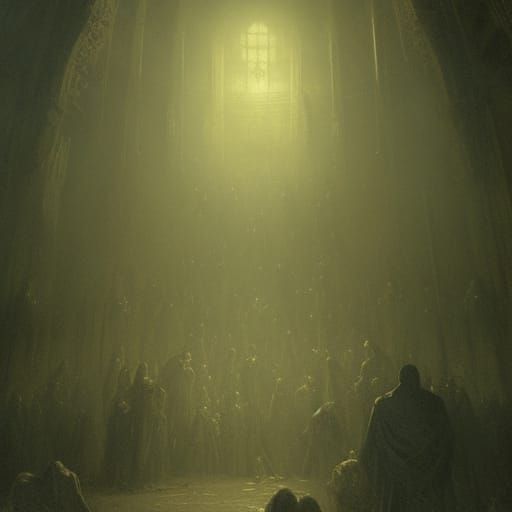 Dark Fantasy Horror Engraving