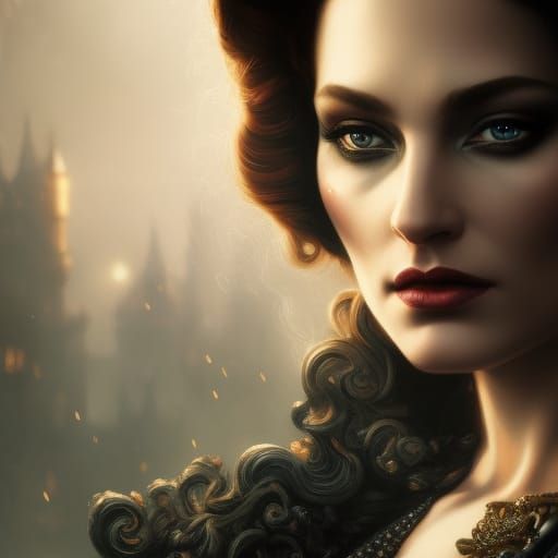 Surreal Hyperrealistic Portrait of a Wicked Queen