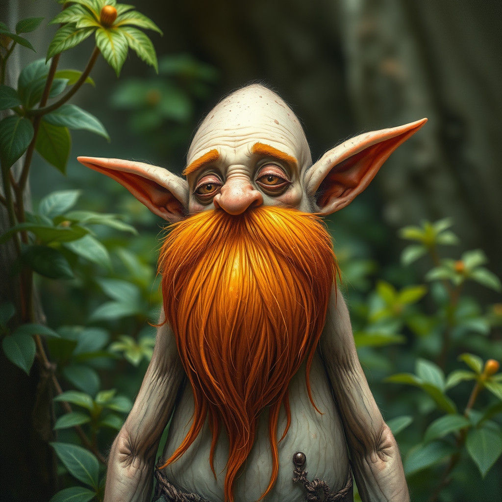 Enchanting Mushroom Man in Fantastical Realism Style