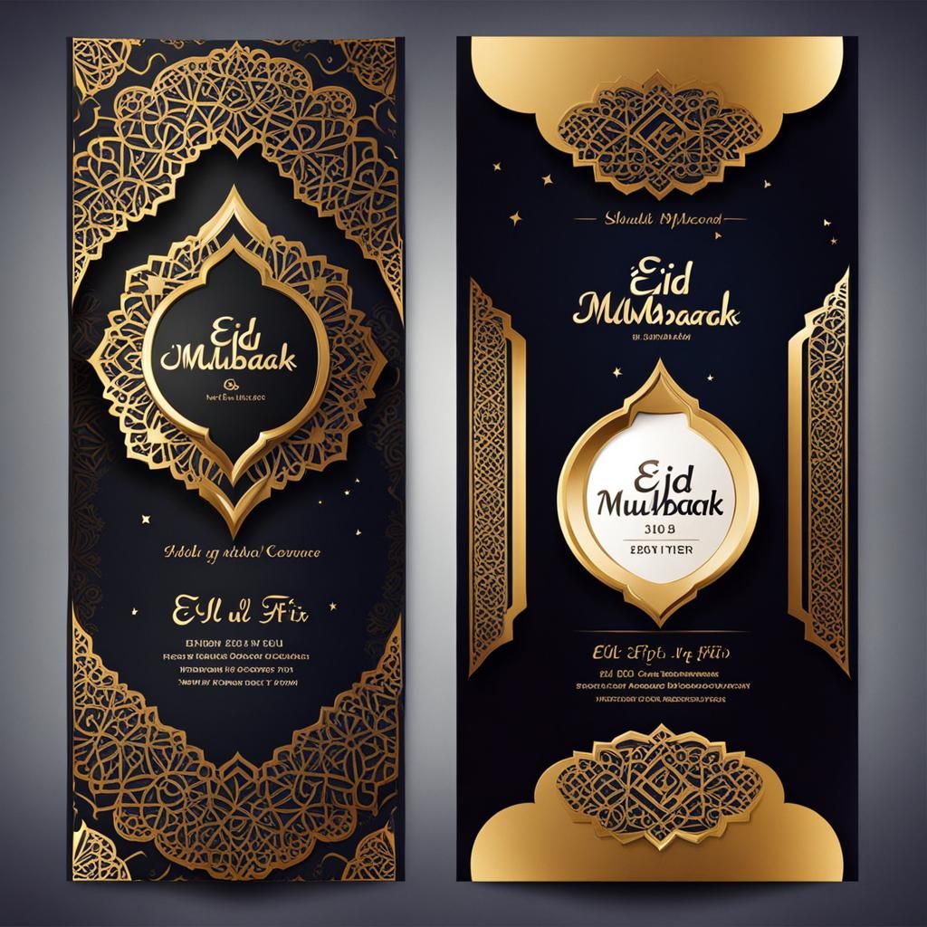 Eid Mubarak and Eid ul Fitr Web Banner Template