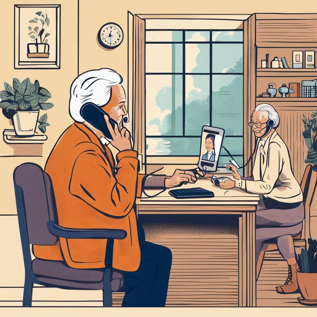 Woman Provides Healthcare Support Over the Phone