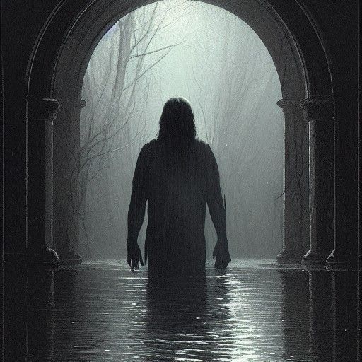 Micheal Myers Emerges: Gothic Horror Illustration