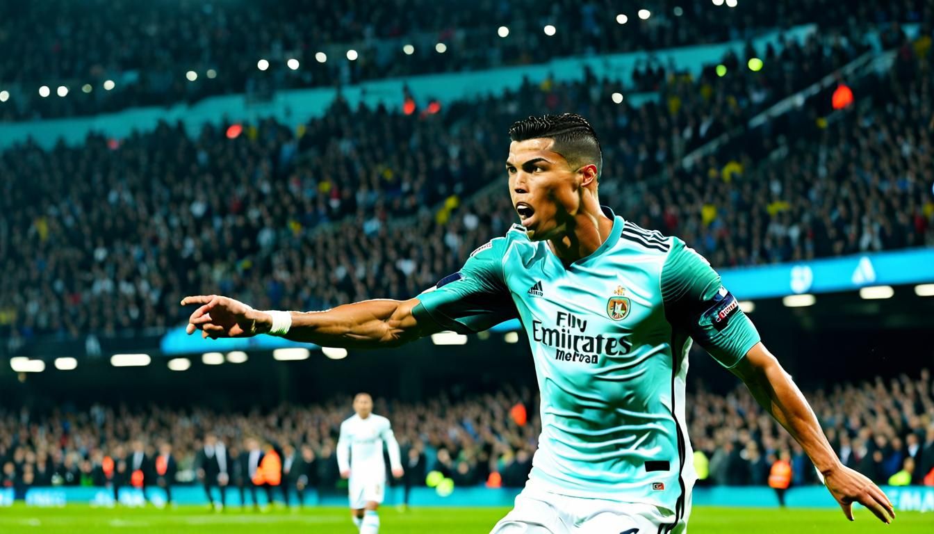 Ronaldo in Action During Soccer Game