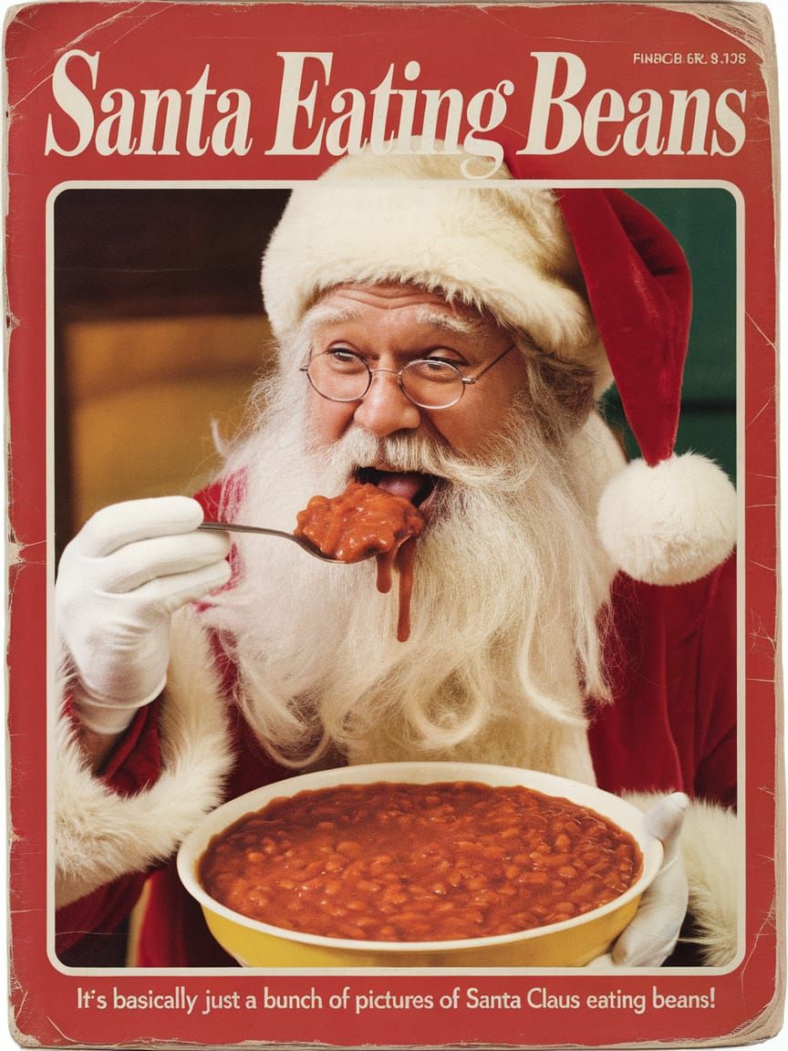 *SANTA EATING BEANS* Magazine, July, 1981
