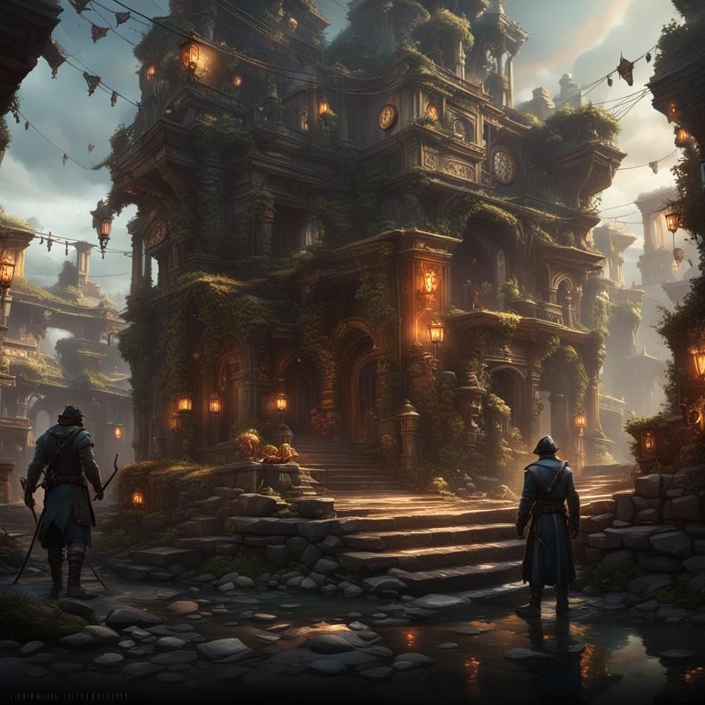 Dark Fantasy Art with Dynamic Lighting