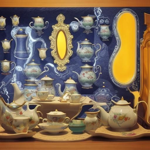 Simple AI-Generated Tea Set