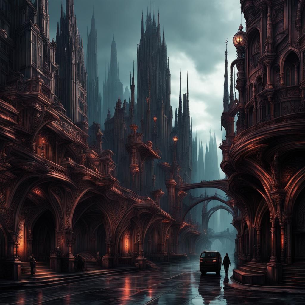 Decadent Gothic City of the Future