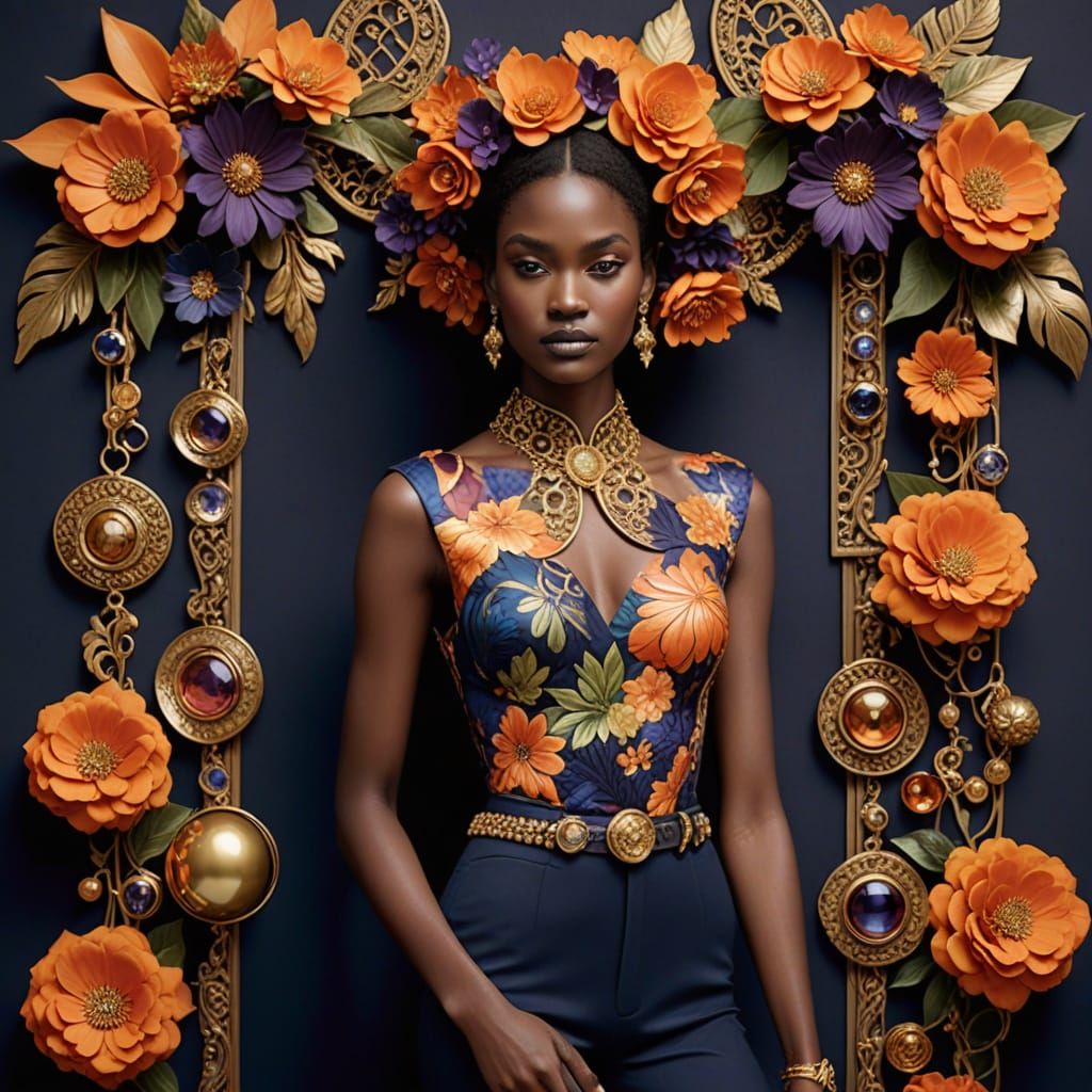 Psychedelic Garden Bloom in Bold Colors