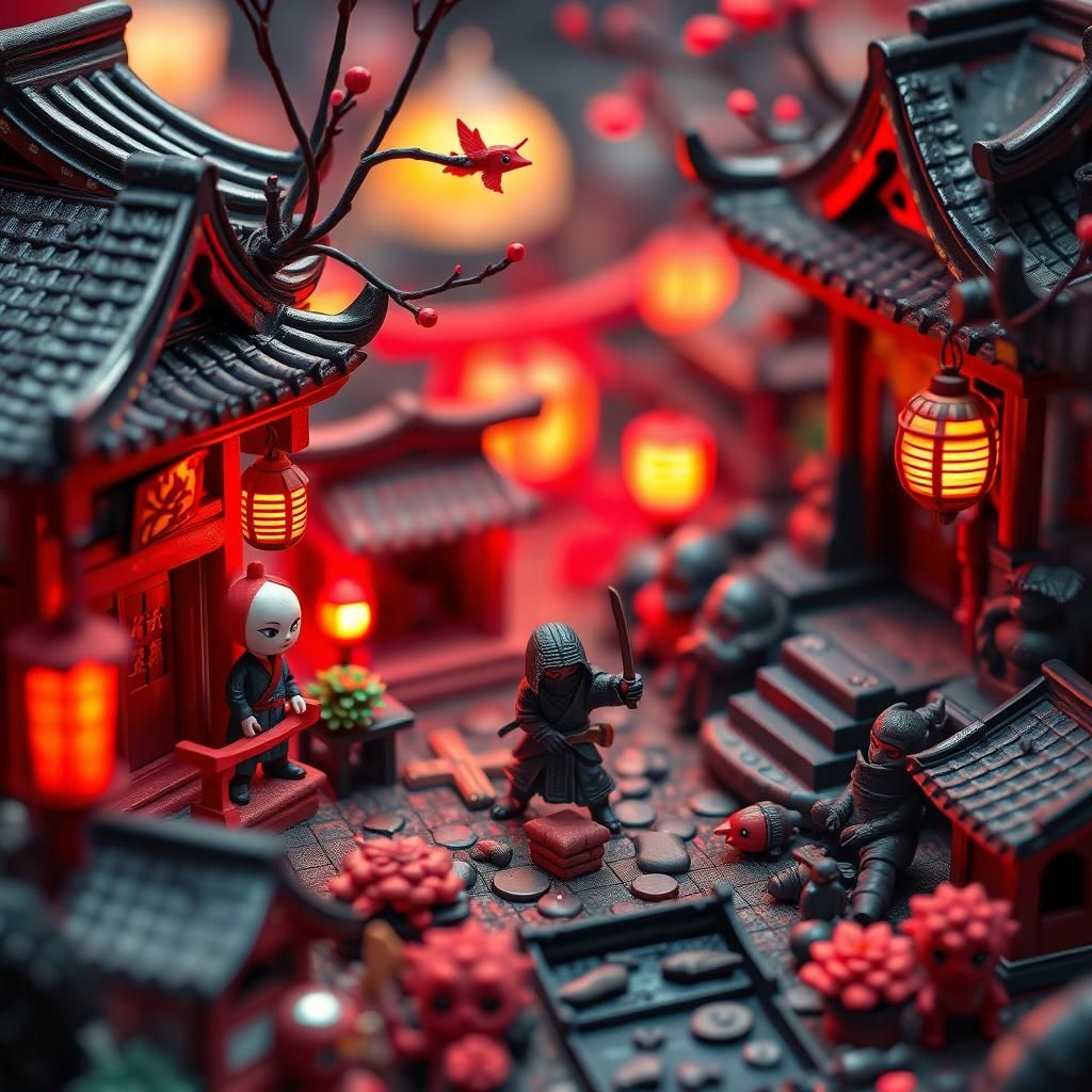 Miniature Ninja Dolls in Fantasy Pop Style